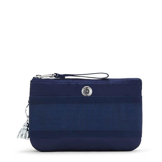 Bolsas Kipling Creativity Extra Large Metallic Wristlet Azul Marino | MX 2067AH